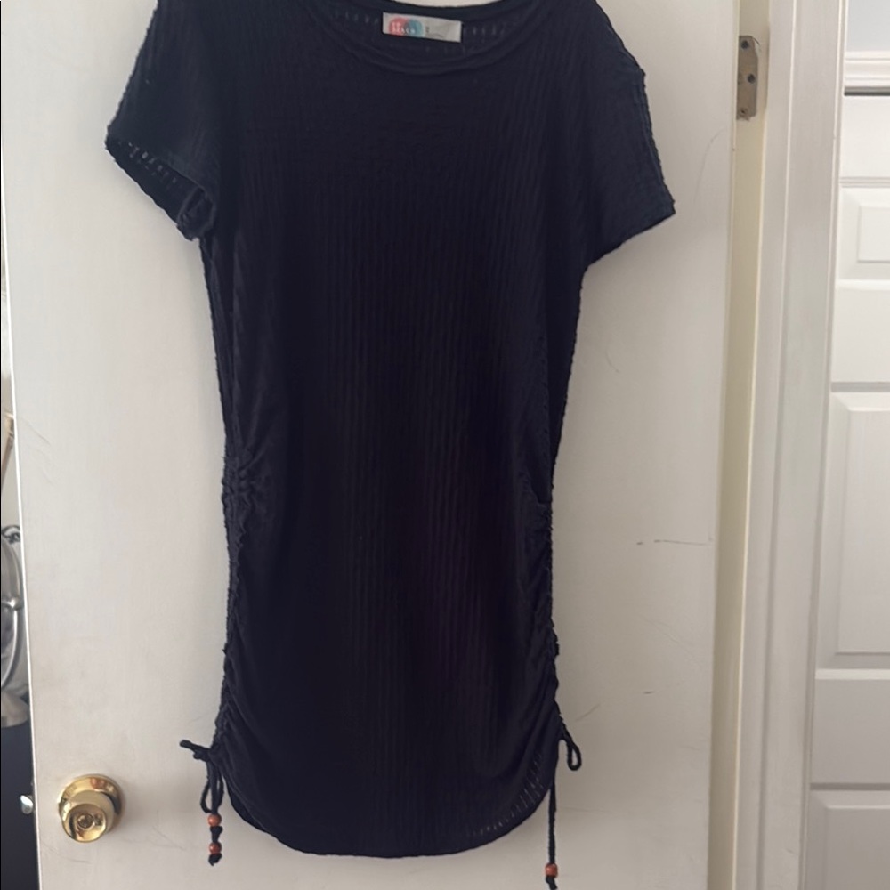 Free People Beach Black Coverup / Mini Dress (sheer)